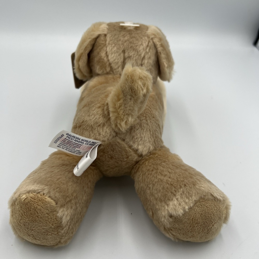 Aurora Mini Flopsie Golden Retriever 8 inch‎ Long Plush Stuffed Animal NWT - Picture 3 of 13